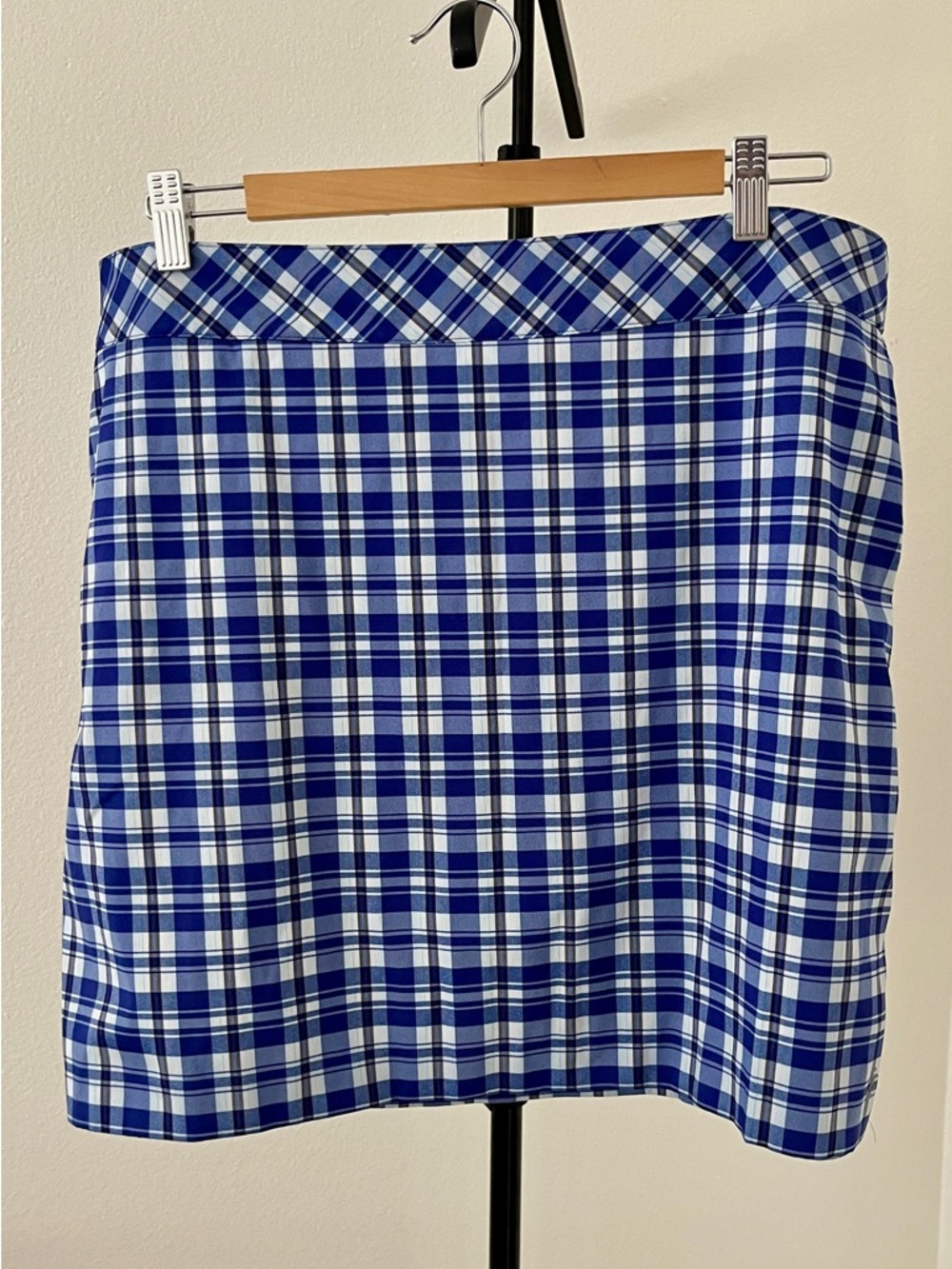 💙 IZOD Golf Blue Plaid Skort | Preppy + Sporty Chic | Tennis | Size 12